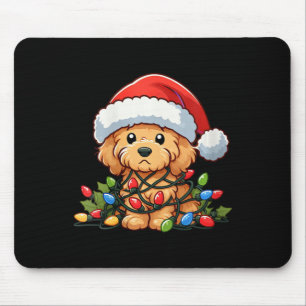 Frauen Goldendoodle Weihnachtsleuchten Dog Funny X Mousepad