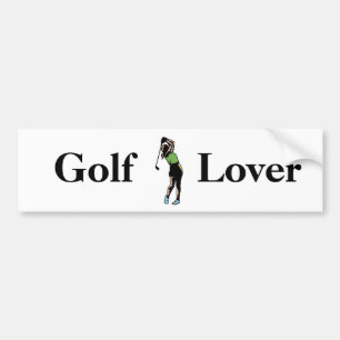 Frauen-Golfspieler Autoaufkleber