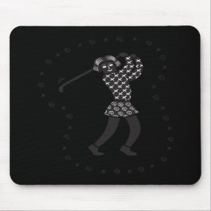 Frauen-Golfspieler Mousepad