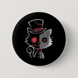 Frauen Goth Summer Graphic Harajuku Gothic Creepy Button