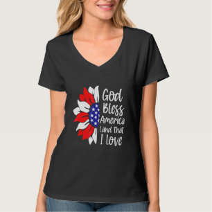 Frauen Gott segne Amerika Land, dass ich Vintag Li T-Shirt
