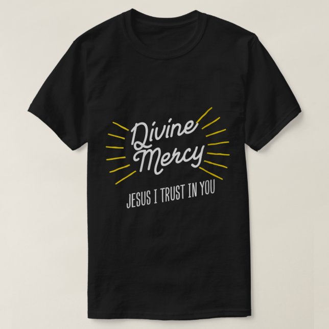Frauen Göttliche Barmherzigkeit Jesus vertraue ich T-Shirt (Design vorne)