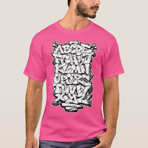 Frauen Graffiti Alphabet Handstyle Hip Hop Urban L T-Shirt
