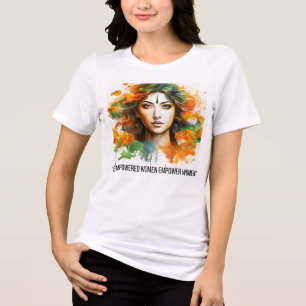 Frauen Grafik T-Shirt Feministische Kunst Druck Tri-Blend Shirt