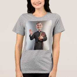 Frauen Grauer Priester Tri-Blend Shirt