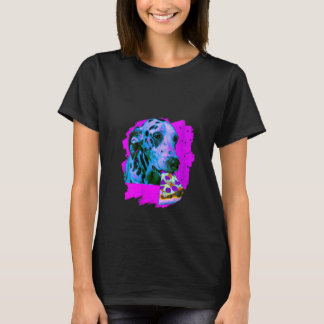 Frauen Great Dane Hund essen Pizza Cool Great Dan T-Shirt