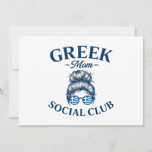 Frauen Griechische Mama Sozialklub Trendy Griechis Einladung