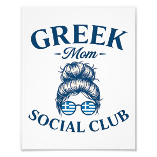 Frauen Griechische Mama Sozialklub Trendy Griechis Fotodruck