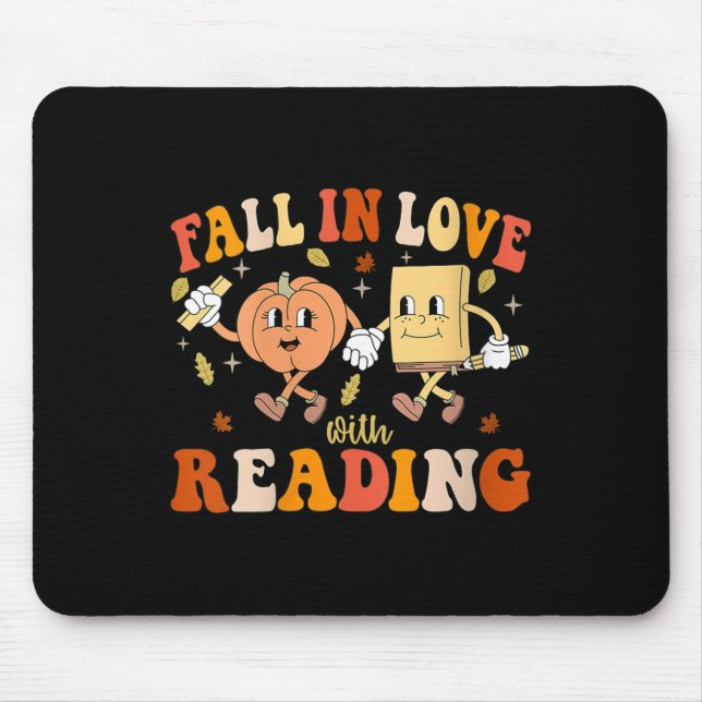 Frauen Groovy Im Herbst Verlieben Sich In Das Lese Mousepad (Vorne)