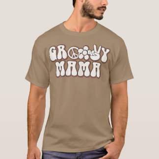 Frauen Groovy Mama Retro Mama Vintag Hippie Birthd T-Shirt
