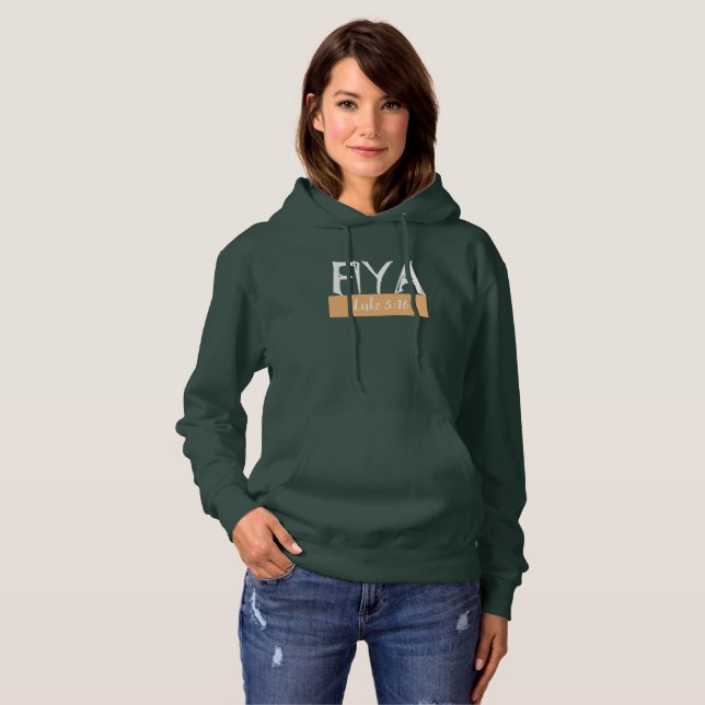 Frauen Grüne Fiya Hoodie (Vorne ganz)