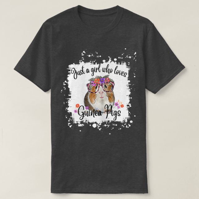 Frauen Guinea Schweinefleisch mit Brillen Blume, a T-Shirt (Design vorne)