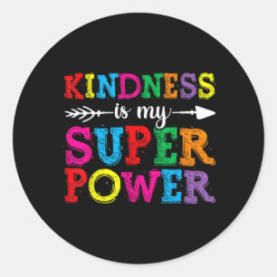 Frauen Gütige Shirts Powered By Kindness Anti Runder Aufkleber