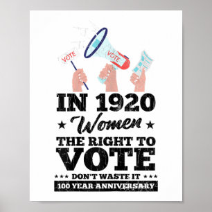 Frauen haben das Recht auf Abstimmung bei den lust Poster