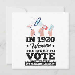 Frauen haben das Recht auf Abstimmung bei den lust Save The Date