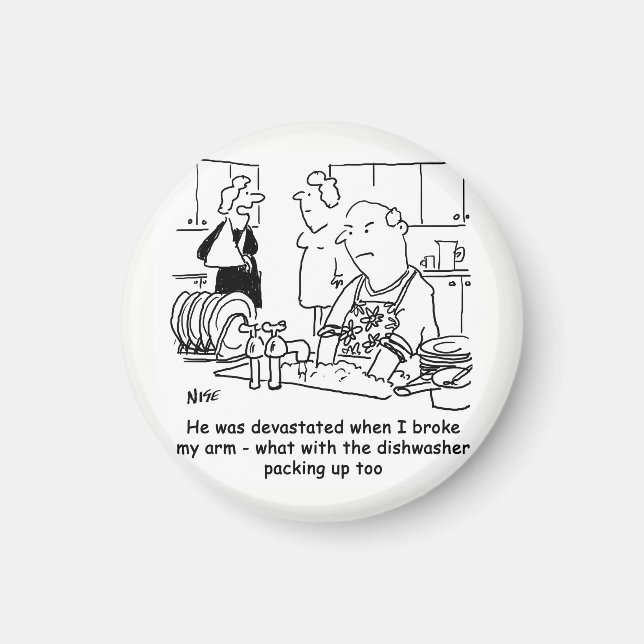 Frauen haben einen gebrochenen Arm, sodass der Men Magnet (Vorne)