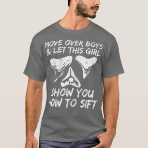 Frauen-Hai-Zahnkollektion Design für eine Fossilie T-Shirt