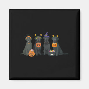 Frauen Halloween Black Lab Herbst Labrador Retriev Magnet