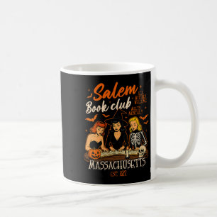 Frauen Halloween Book Reading Hexe Salem Book Clu Kaffeetasse