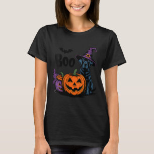 Frauen Halloween Gruseliger Schwarzer Labrador Ret T-Shirt