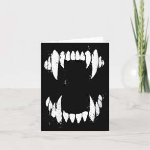 Frauen Halloween Horror Wolf Hund Vampir Monster Karte