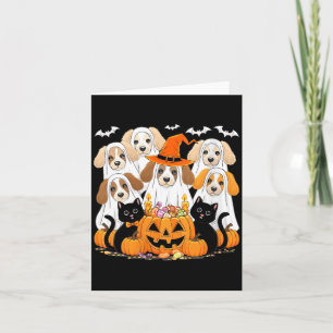Frauen Halloween-Hund als Geist verkleidet Lustig Karte