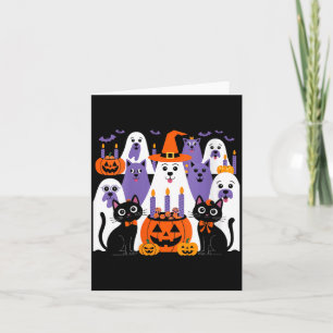 Frauen Halloween-Hund als Geist verkleidet Lustig Karte
