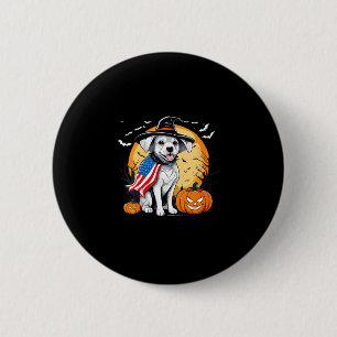 Frauen Halloween Hund Button