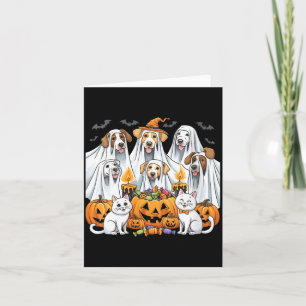 Frauen Halloween Hund Geist Lustiger Halloween Hun Karte