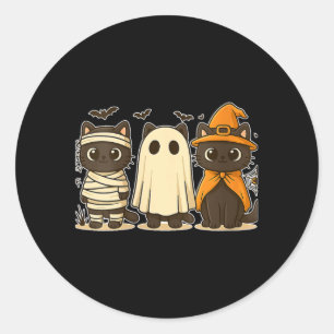 Frauen Halloween Lustiger Kürbis Halloween Schwarz Runder Aufkleber