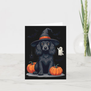 Frauen Halloween Thema Er Spaniel Hund Schwarz Karte