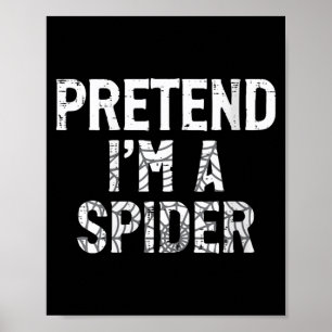 Frauen Halloween Tun So Als Ob Eine Spinne Lustige Poster