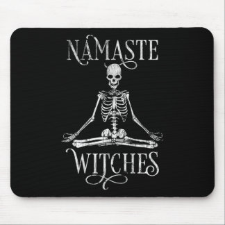 Frauen Halloween Yoga Skelett Namaste zerrissen Mousepad