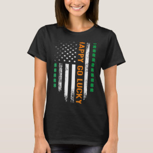 Frauen Happy Go Lucky St Patrick's Day Kleeblatt I T-Shirt