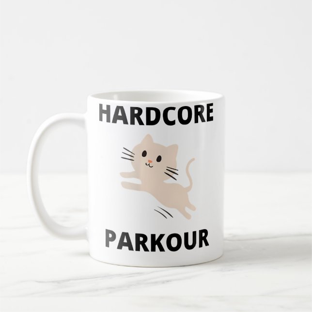 Frauen Hardcore Parkour Kitten Kaffeetasse (Links)