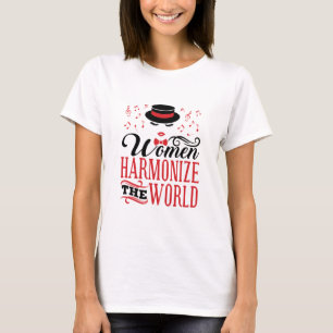Frauen harmonisieren den Welt-Barbershop-Gesang T-Shirt