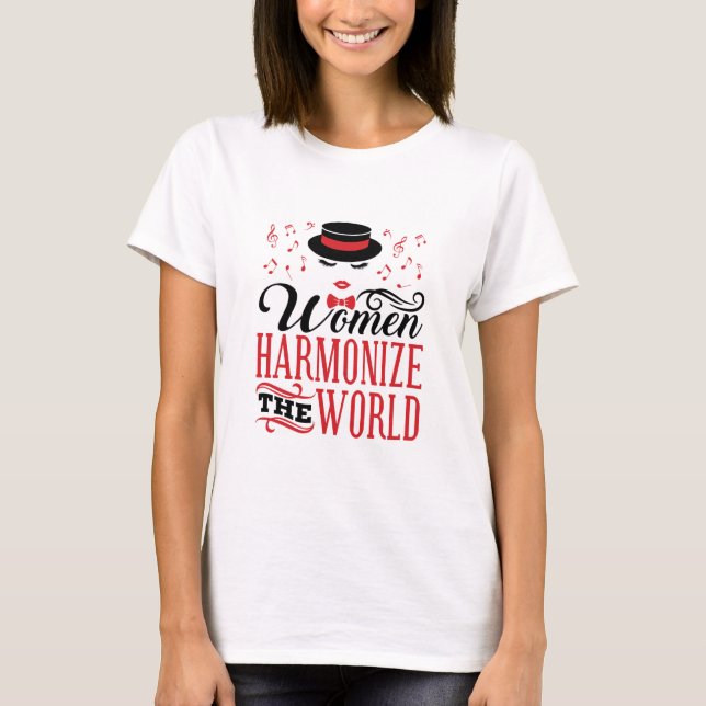 Frauen harmonisieren den Welt-Barbershop-Gesang T-Shirt (Vorderseite)