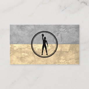 Frauen heben Kettle Bell Gewicht   Fitness Visitenkarte