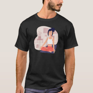 Frauen Heim Rot Yoga T-Shirt
