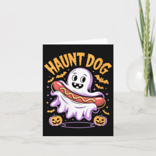 Frauen heimsuchen Hund Lustiger Geist Hotdog Hallo Karte