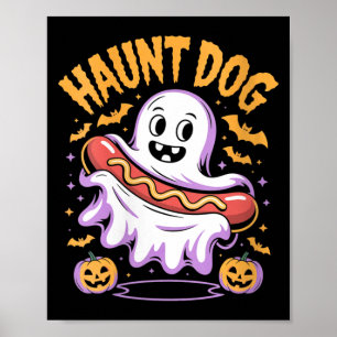 Frauen heimsuchen Hund Lustiger Geist Hotdog Hallo Poster