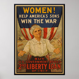 Frauen helfen Amerikas "Son Vintag War Bonds" Poster