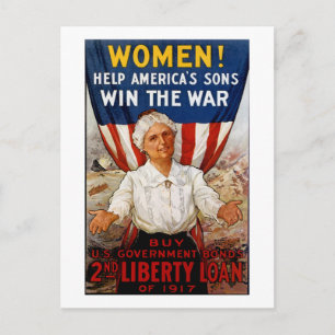 Frauen! Helft Amerikas Söhnen Postkarte