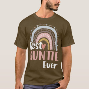 Frauen Herz Boho Rainbow Best Auntie Ever Mother T-Shirt