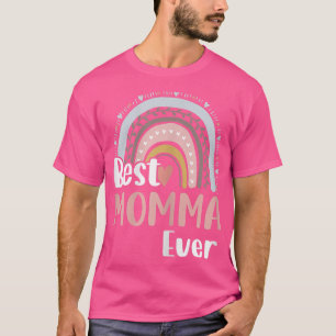 Frauen Herz Boho Rainbow Best Momma Ever Mütter T-Shirt