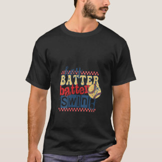 Frauen Hey Batter Swing Softball Coquette B T-Shirt