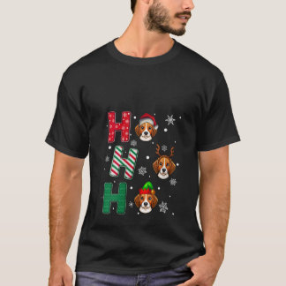 Frauen Ho Ho Ho Beagle Hundeliebhaber passend Chri T-Shirt