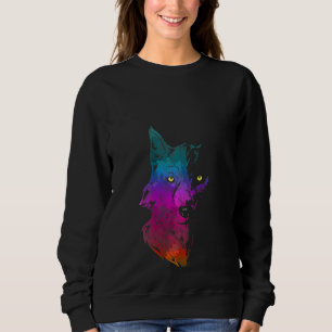 Frauen Howl Wildlife Forest Animal Predator Portra Sweatshirt