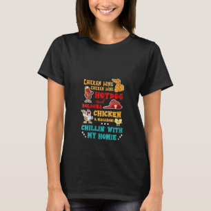 Frauen Hühnchenflügel Hot Dog und Bologna Hühnchen T-Shirt