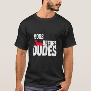 Frauen Hunde vor Typen Hundefutter T-Shirt